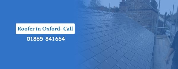Roofer in Oxford carrying out roof repair work